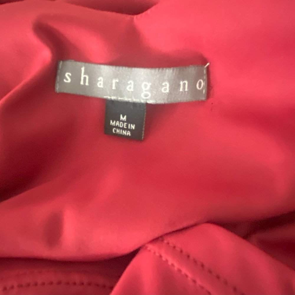 Red blousy top v-neck front and back for women sized Medium